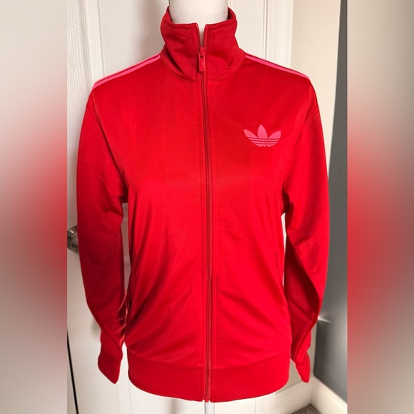 NWT - Adidas Originals Adicolor Firebird Red & Pink Track Top - Picture 2 of 5